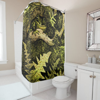 Rideaux De Douche Grenouille Art Nouveau hollandaise dans l'arbre