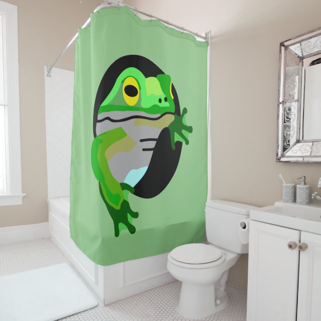 Rideaux De Douche Grenouille verte (En situation)