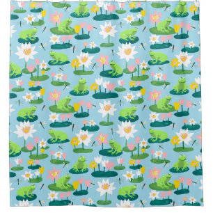 Rideaux De Douche Grenouilles et coussinets de Lily mignonnes person