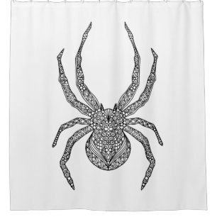 Rideaux De Douche Griffonnage d'araignée