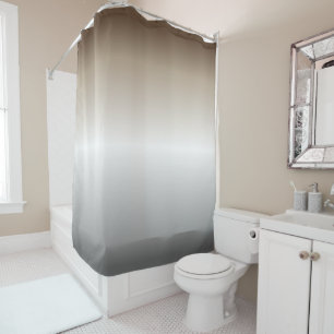 Rideaux De Douche Gris Marron Ombre Neutre