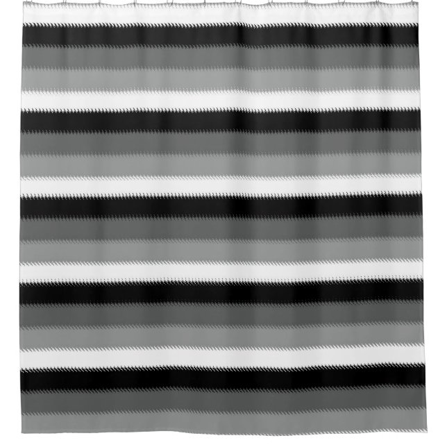 Rideaux De Douche Gris noir Gris cendré blanc (Devant)