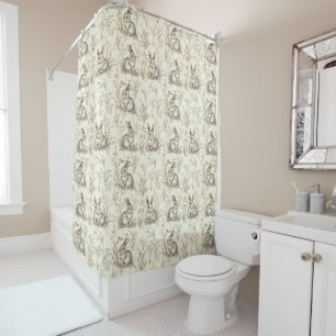 Rideaux De Douche "Gros lapins de bois géants"