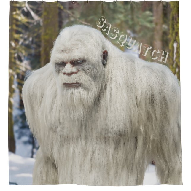 Rideaux De Douche gros pied, sasquatch, squatching, booger Douche ri (Devant)
