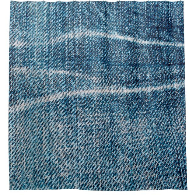 Rideaux De Douche gros plan du tissu en denim (Devant)