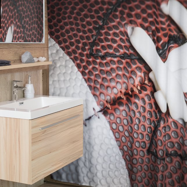 Rideaux De Douche Gros plan photo de football (Créateur téléchargé)