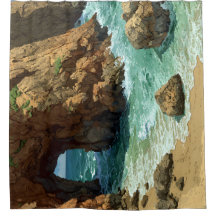 Grotte pixel art sur la plage