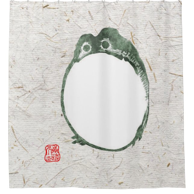 Rideaux De Douche Grumpy Grenouille japonaise crapaud 19ème siècle (Devant)