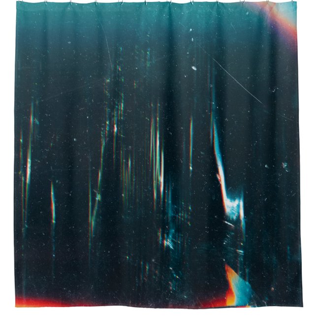 Rideaux De Douche Grunge arrière - plan abstrait. Écran endommagé. O (Devant)