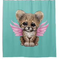 Guépard mignon CUB avec les ailes féeriques sur le
