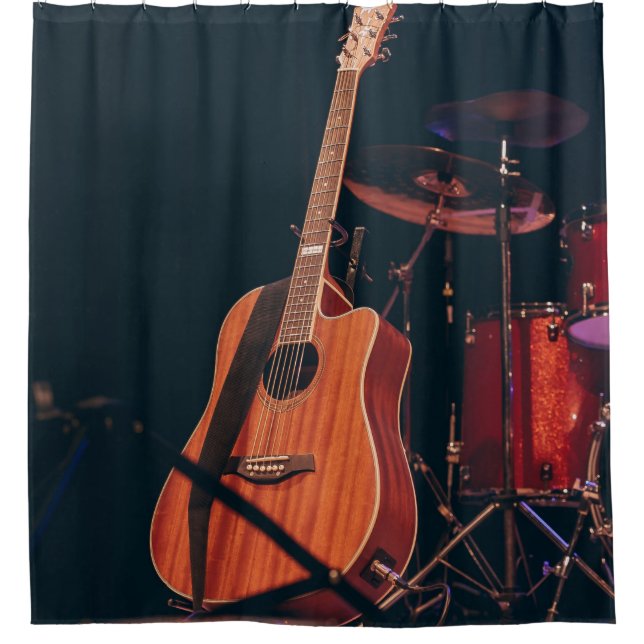 Rideaux De Douche Guitare acoustique cool (Devant)