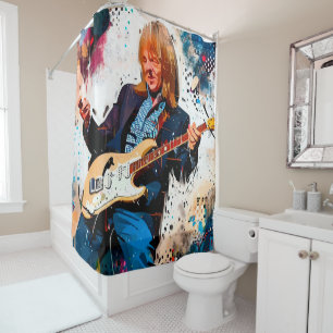 Rideaux De Douche guitariste cool