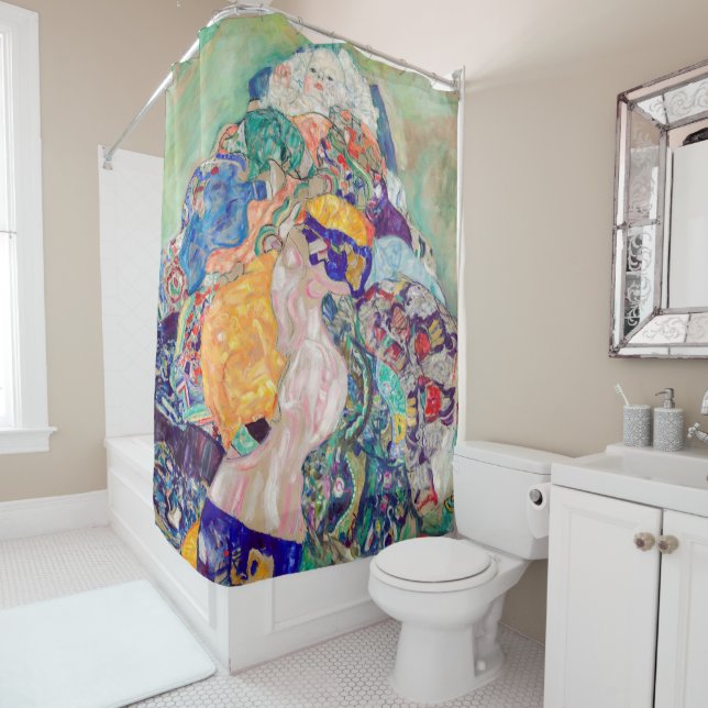 Rideaux De Douche Gustav Klimt - Bébé / Berceau (En situation)