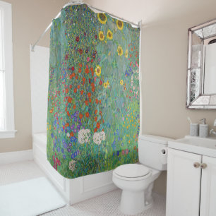 Rideaux De Douche Gustav Klimt - Jardin de campagne avec tournesols