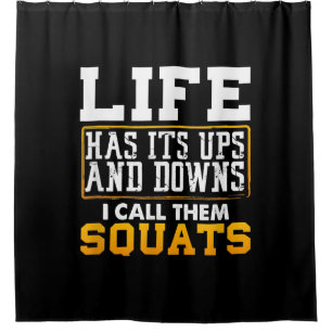 Rideaux De Douche Gym Entraînement Poids Squat Hommes Femmes
