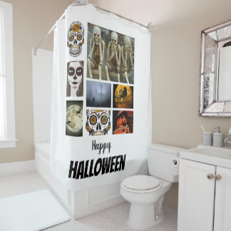 Rideaux De Douche Halloween 8 Photo Collage personnalisé