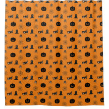 Halloween Cat Shower Curtain 