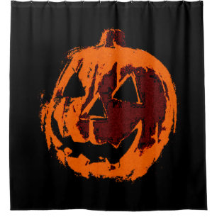 Rideaux De Douche Halloween Citrouille - grunstyle + vos idées