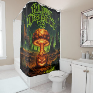Rideaux De Douche Halloween de destruction massive Citrouille radioa