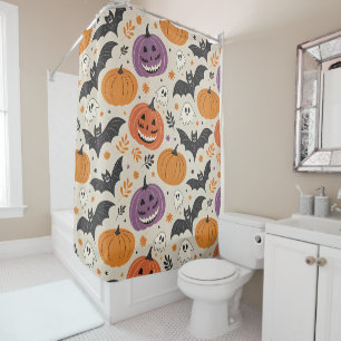 Rideaux De Douche Halloween et motif d'automne
