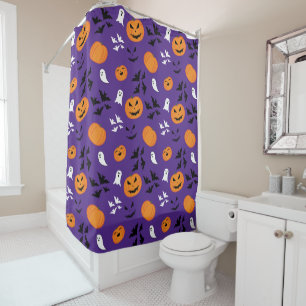 Rideaux De Douche Halloween fantômes citrouille chauves-souris amusa