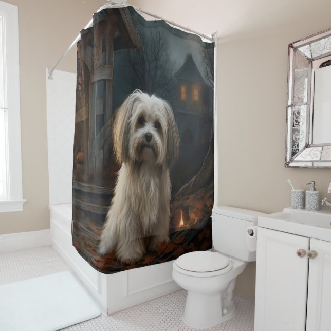 Rideaux De Douche Halloween Havanais effraie (En situation)