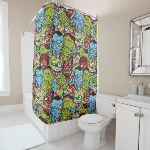 Rideaux De Douche Halloween Monster Mash