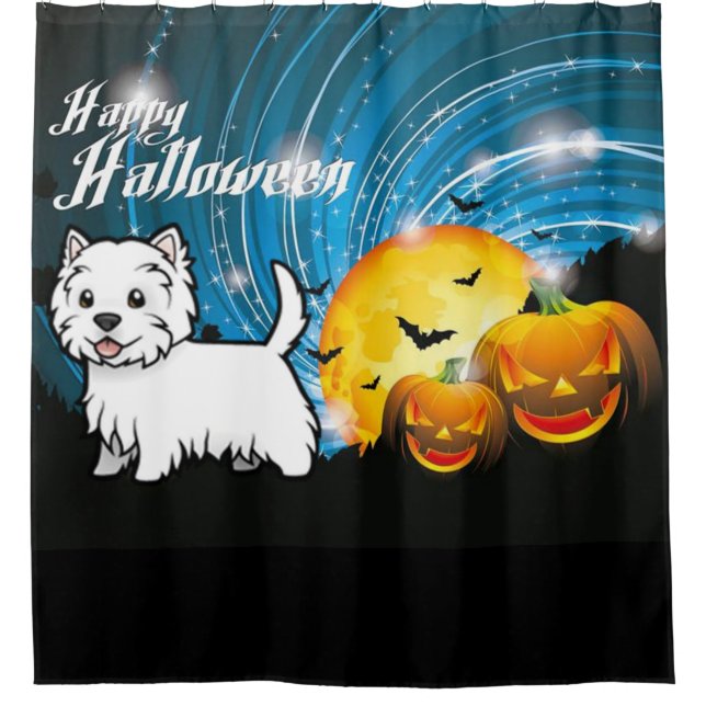 Rideaux De Douche Halloween West Highland Terrier (Devant)