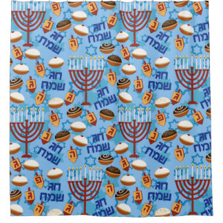 Rideaux De Douche Hanukiahs, Menorahs et Motif de bougies