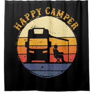 Rideaux De Douche Happy Camper RV Camping