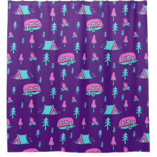 Rideaux De Douche Happy Campers RV et Camping