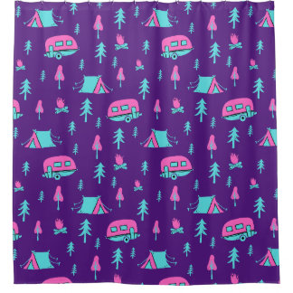 Rideaux De Douche Happy Campers RV et Camping