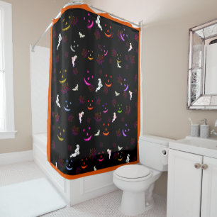 Rideaux De Douche Happy Halloween Fall Éffrayant Fantôme amis