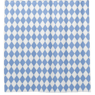 Rideaux De Douche Harlequin-Bleu-Élégant-Collections