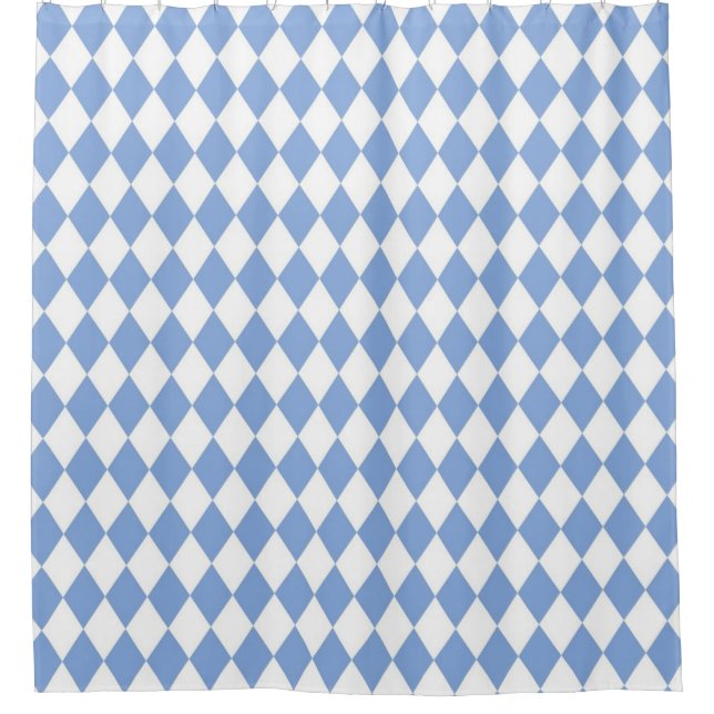 Rideaux De Douche Harlequin-Bleu-Élégant-Collections (Devant)