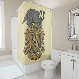 Rideaux De Douche Harry Potter   Blason de Poufsouffle avec Blaireau