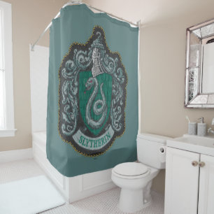Rideaux De Douche Harry Potter Retro Mighty Slytherin Crest