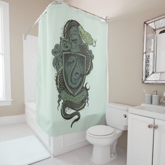 Rideaux De Douche Harry Potter | Slytherin Crest (En situation)