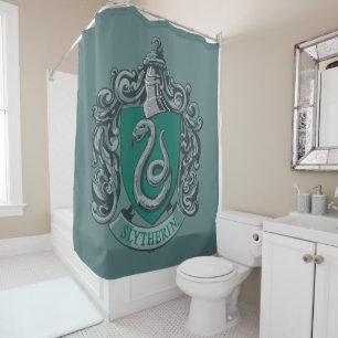 Rideaux De Douche Harry Potter Slytherin Crest Green
