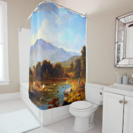 Rideaux De Douche Haut Point Montagnes Shandaken Asher Brown Durand