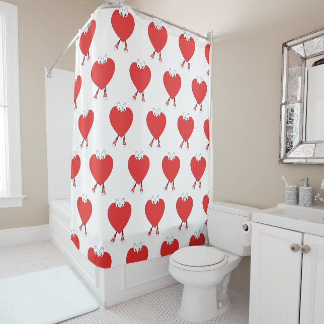 Rideaux De Douche Heart Shape (En situation)