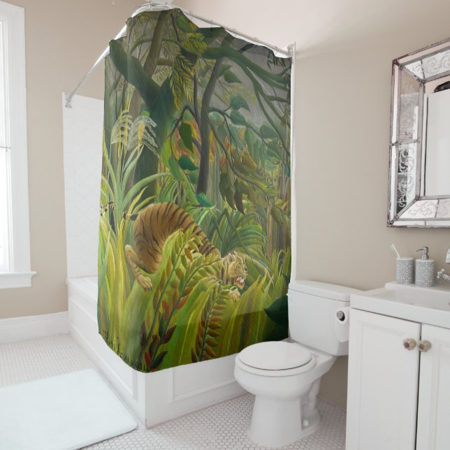 Rideaux De Douche Henri Rousseau - Surpris ! (En situation)