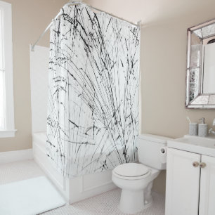 Rideaux De Douche Herbe D'Hiver En Neige