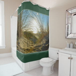 Rideaux De Douche Herbe dunaire et mer -
