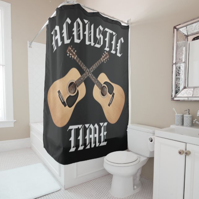 RIDEAUX DE DOUCHE HEURE DE GUITAR (En situation)