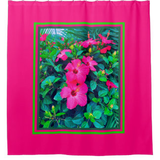 Rideaux De Douche Hibiscus Flower Love