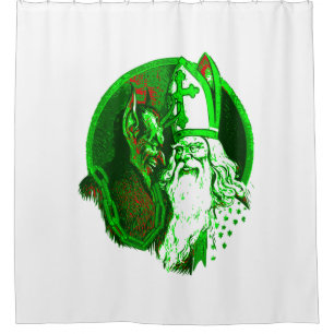 Rideaux De Douche hideux Noël krampus st nicholas père Noël