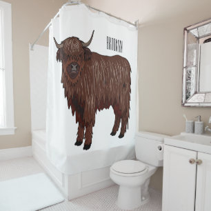 Rideaux De Douche Highland cow