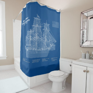 Rideaux De Douche HMS Bounty - Plan directeur des navires ABD