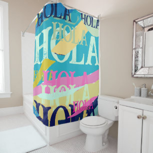 Rideaux De Douche Hola colorée Abstraite